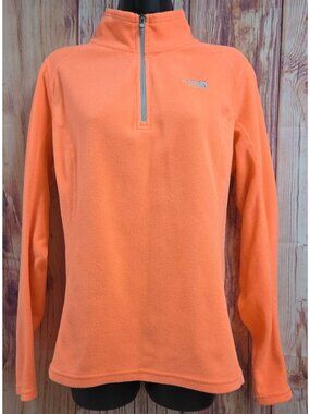 The North Face Womens Orange Fleece Pullover Medium Outdoor Wear